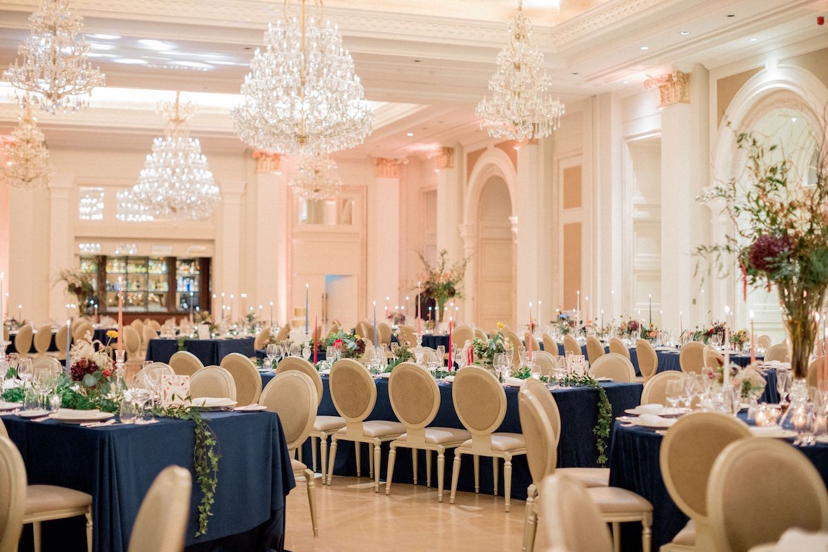 Adare Manor wedding reception in Grand Ballroom