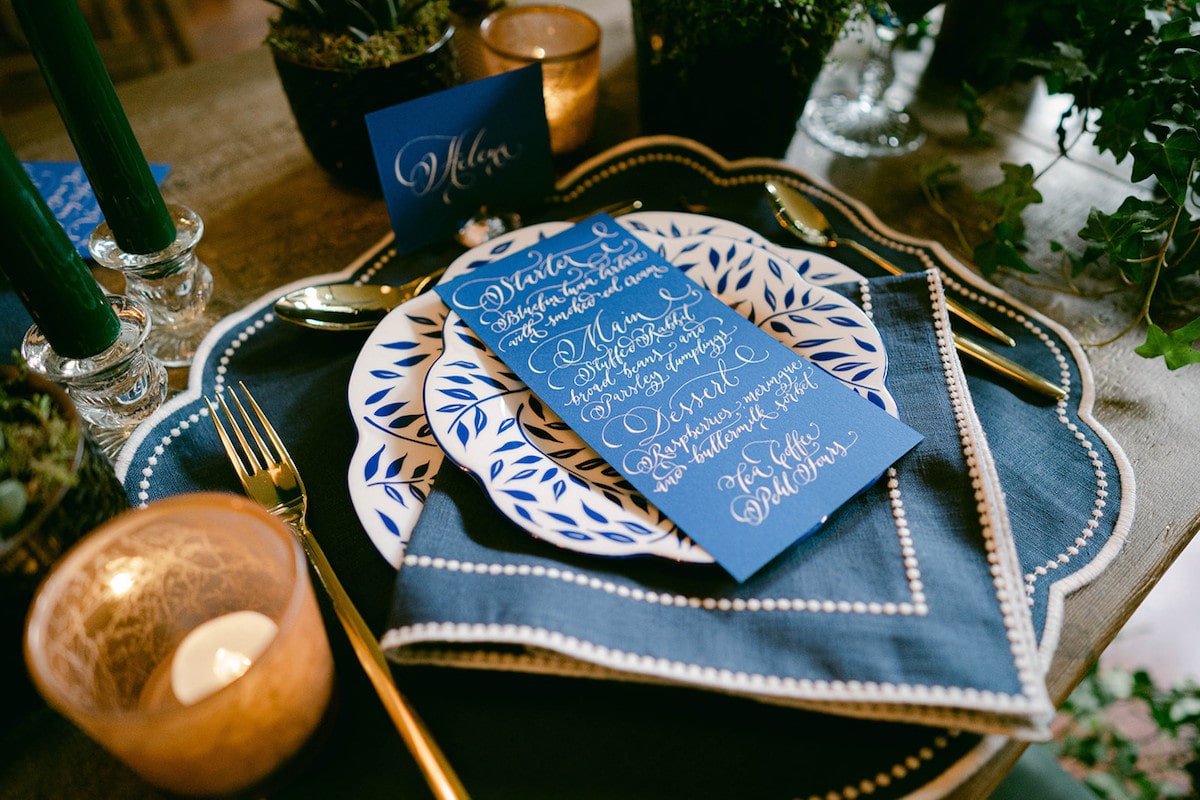 blue-calligraphy-menu-card