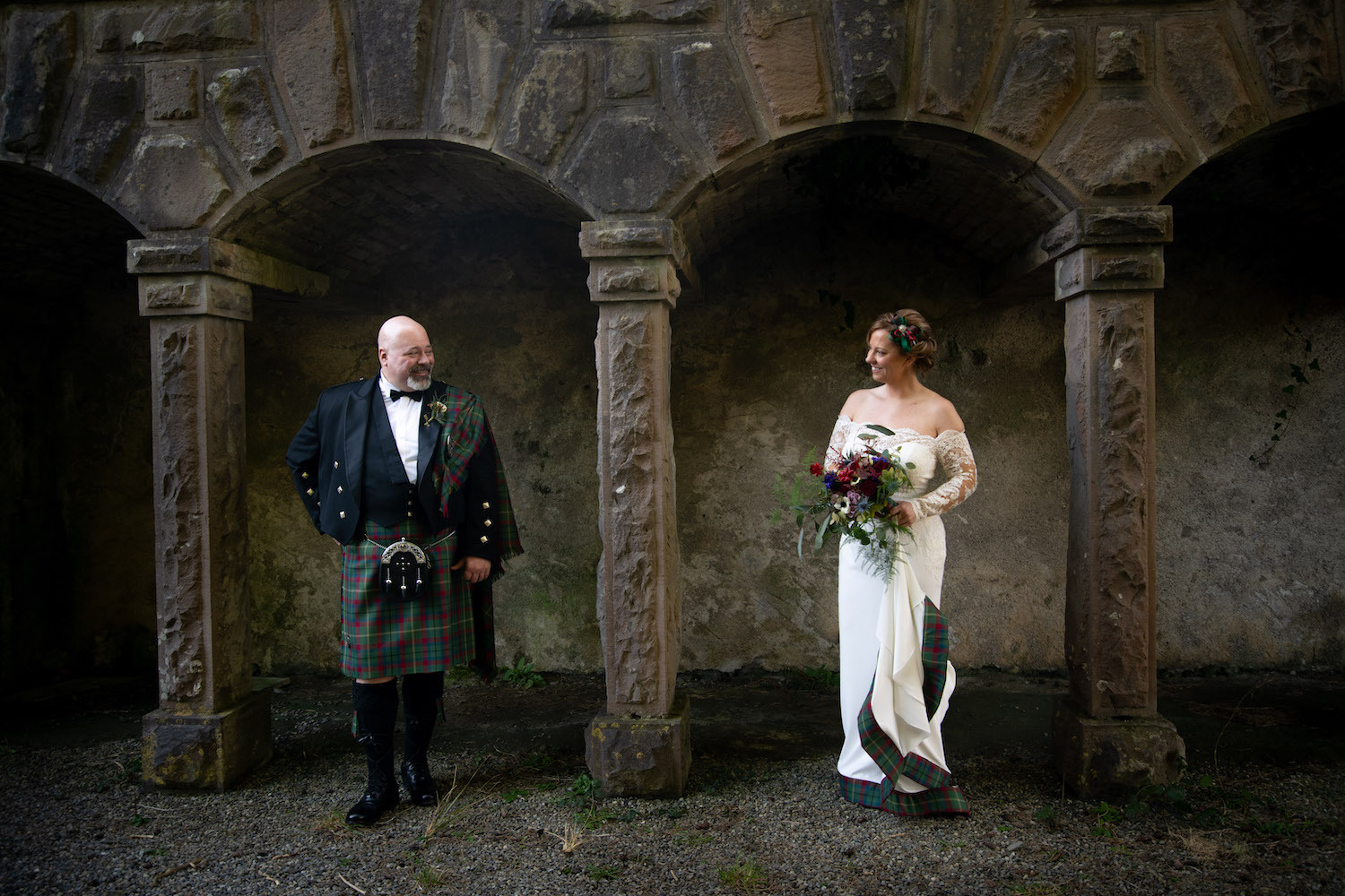 Traditional Tartan Belleek Castle Wedding