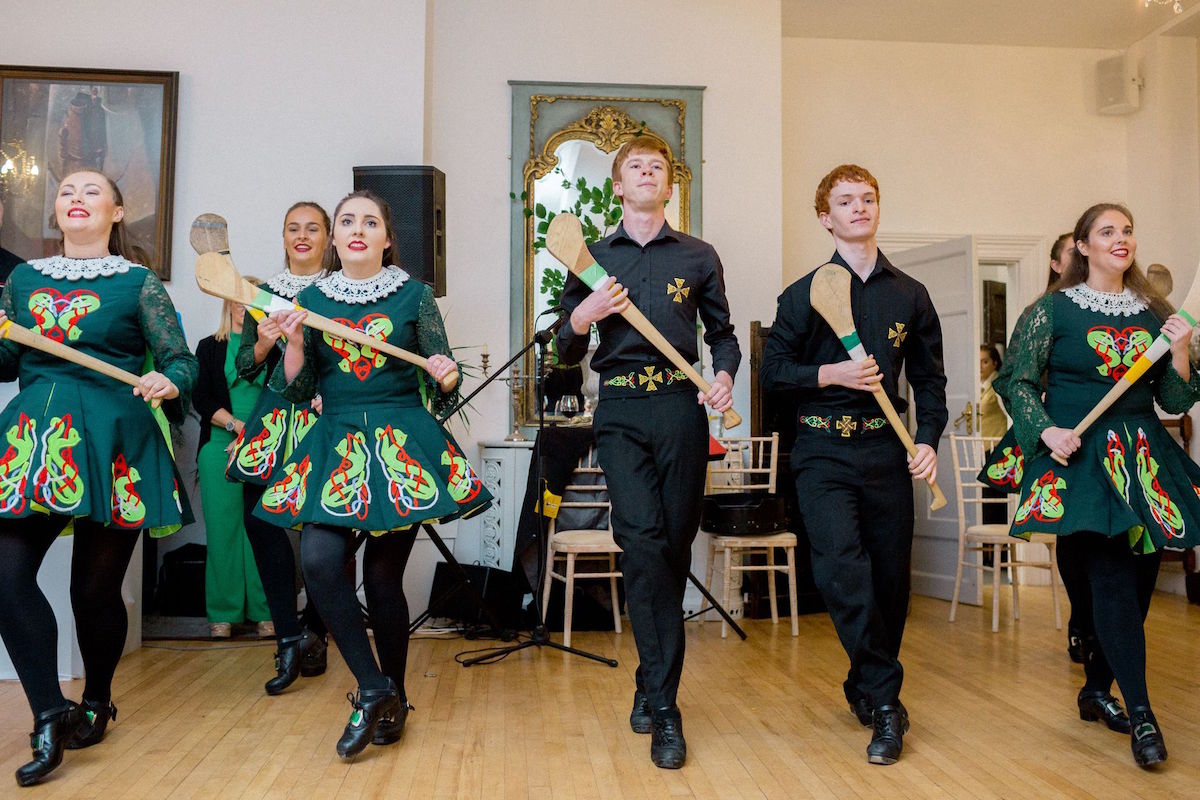 Irish traditional dancers at Gloster House wedding